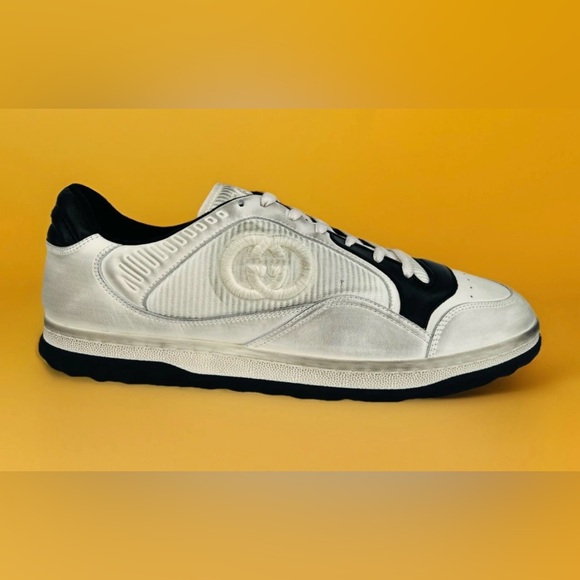 Gucci MAC80 Men's Distressed Leather GG Logo Sneakers UK 12.5 - US 13 - EU 46.5